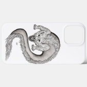 Coques Case-Mate iPhone Wolfdragon design noir et blanc (Verso (horizontal))