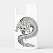 Coques Case-Mate iPhone Wolfdragon design noir et blanc (Verso)