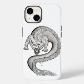 Coques Case-Mate iPhone Wolfdragon design noir et blanc (Verso)