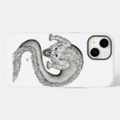 Coques Case-Mate iPhone Wolfdragon design noir et blanc (Verso (horizontal))