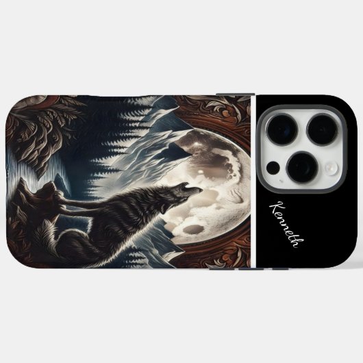 Coques Case-Mate iPhone Wolf's Moonlit Howl (Verso (horizontal))