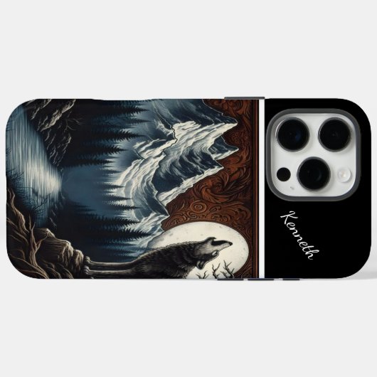 Coques Case-Mate iPhone Wolf's Moonlit Howl (Verso (horizontal))