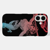 Coques Case-Mate iPhone Wonder Femme Avec Lasso Red Blue Gradient Line Art (Verso (horizontal))