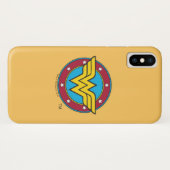 Coques Case-Mate iPhone Wonder Woman | Logo Cercle & Etoiles (Dos (Horizontal))