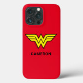 Coques Case-Mate iPhone Wonder Woman | Logo classique | Ajouter Votre Nom (Verso)