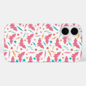 Coques Case-Mate iPhone Wonder Woman Logo Rose et Motif Éclair (Verso (horizontal))