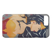 Coques Case-Mate iPhone Wonder Woman Profil rétro Sunburst 3 (Dos (Horizontal))