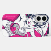 Coques Case-Mate iPhone Wonder Woman Retro Glam Caractère Art (Verso (horizontal))