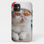 Coques Case-Mate iPhone Wonderful persian cat with Santa Claus (Dos)