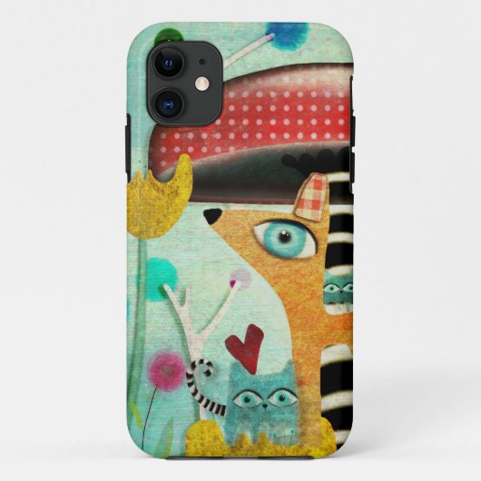 Coques Case-Mate iPhone Wonderland Chien Chat Champignon Case (Dos)