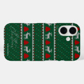 Coques Case-Mate iPhone Wonderland d'hiver, pin de rennes vert (Verso (horizontal))