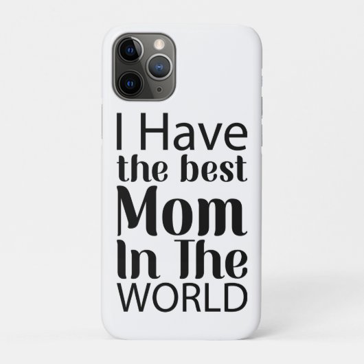 Coques Case-Mate iPhone Worlds Best Mom Élégant noir et blanc Script (Dos)