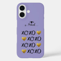 "XOXO" Cœurs en or Joyeuse Saint-Valentin