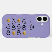 Coques Case-Mate iPhone "XOXO" Cœurs en or Joyeuse Saint-Valentin (Verso (horizontal))