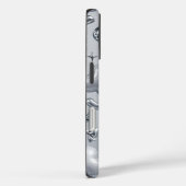 Coques Case-Mate iPhone Y2K Chrome Bubble 3D Silver Case (Verso / Droite)