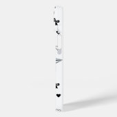 Coques Case-Mate iPhone Y2K Dark Coquette Silver Star Ribbon Heart Pattern (Verso / Gauche)