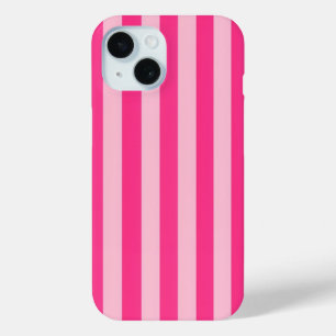 Coque Pour iPhone 15 Y2K rayé rose