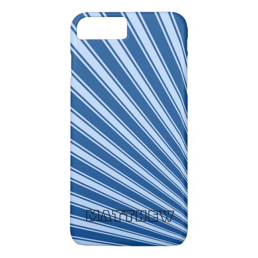 Coques Case-Mate iPhone Yale Bleu Bleu Stripe Motif funky (Dos)