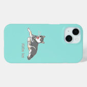 Coques Case-Mate iPhone Yawning Black & Tan Shiba Inu Pixelart (Verso (horizontal))