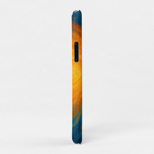 Coques Case-Mate iPhone yellow and blue swirl sun energy abstract (Dos/Droite)