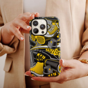 Coque Pour iPhone 14 Yellow Graffiti Style Case   iPhone 14 Case-Mate