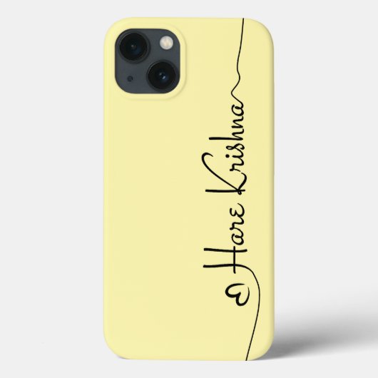 Coques Case-Mate iPhone Yellow Hare Krishna typographie - don spirituel (Verso)