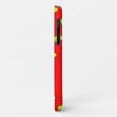 Coques Case-Mate iPhone Yellow light bulbs on red (Dos/Gauche)