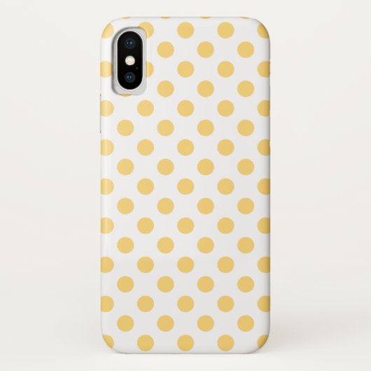 Coques Case-Mate iPhone Yellow polkadots (Dos)