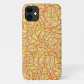 Coques Case-Mate iPhone Yellow scribbled (Dos)