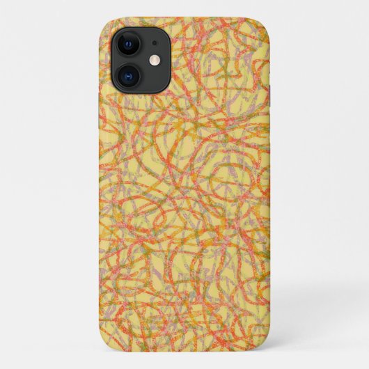 Coques Case-Mate iPhone Yellow scribbled (Dos)