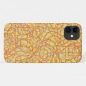 Coques Case-Mate iPhone Yellow scribbled (Dos (Horizontal))