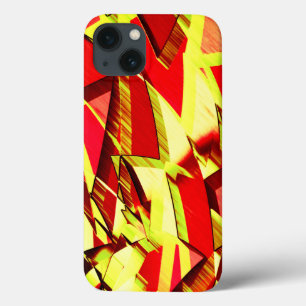 Case-Mate iPhone Case Yellow streaks on red, drizzled image