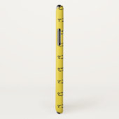 Coques Case-Mate iPhone Yellow Summer Bees Monogramme Motif (Dos/Droite)