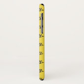 Coques Case-Mate iPhone Yellow Summer Bees Monogramme Motif (Dos/Gauche)