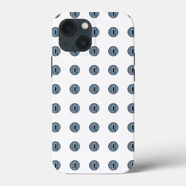 Coques Case-Mate iPhone Yeux à points bleu d'Halloween (Verso)
