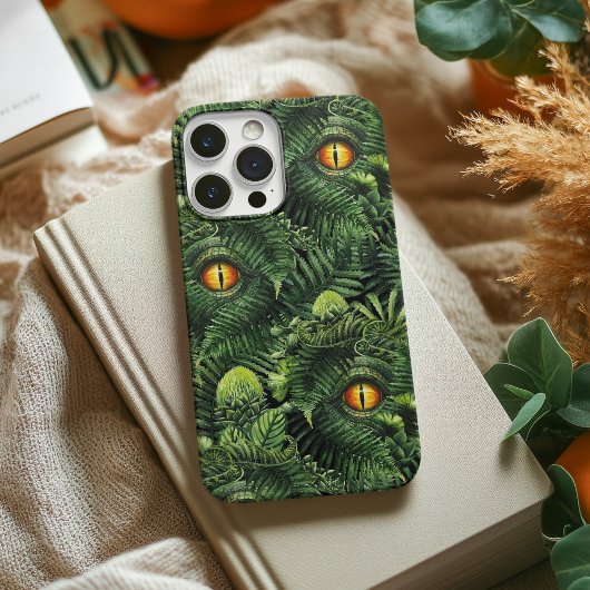 Coques Case-Mate iPhone Yeux de dinosaure Plantes vertes Art de créature a