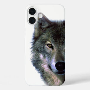 Coques iPhone 16 Plus Yeux de loup gris
