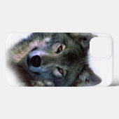 Coques Case-Mate iPhone Yeux de loup gris (Verso (horizontal))
