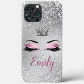 Coques Case-Mate iPhone Yeux de Parties scintillant rose pâle (Verso)