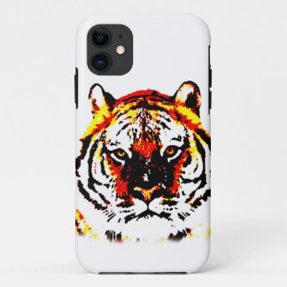 Coque iPhone 11 Yeux de tigres sauvages