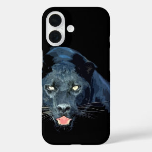 Coques iPhone 16 Yeux Jaguar Black Panther