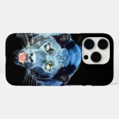 Coques Case-Mate iPhone Yeux Jaguar Black Panther (Verso (horizontal))