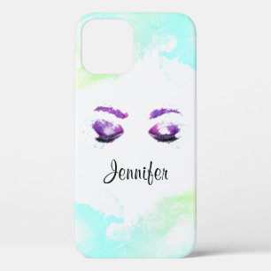 Case-Mate iPhone Case Yeux violets glamour & sourcils aquarelle