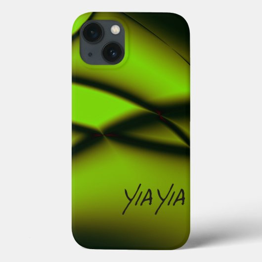 Coques Case-Mate iPhone Yia Yia Design vert (Verso)