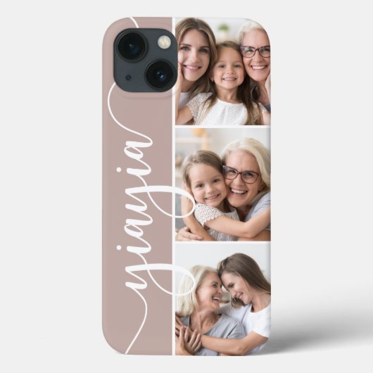 Coques Case-Mate iPhone Yiayia Script Grandma Photo (Verso)