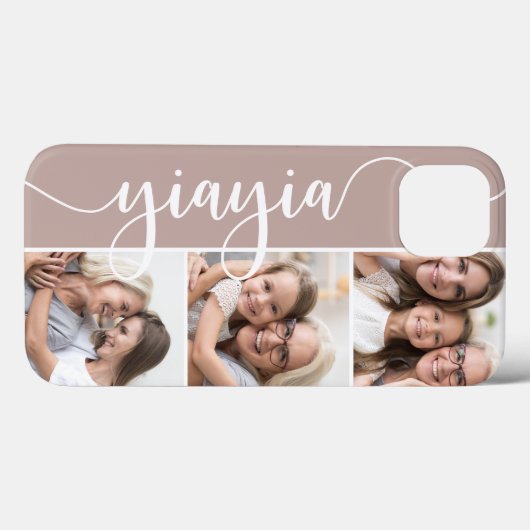 Coques Case-Mate iPhone Yiayia Script Grandma Photo (Verso (horizontal))