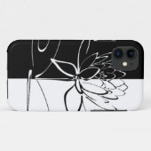 Coques Case-Mate iPhone Yin Yang Fleur de Lotus Noir et Blanc (Dos (Horizontal))