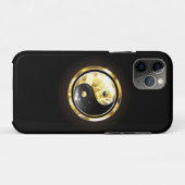 Coques Case-Mate iPhone Yin Yang or sur noir (Dos (Horizontal))