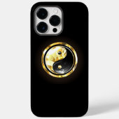 Coques Case-Mate iPhone Yin Yang or sur noir (Verso)