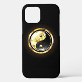 Coques Case-Mate iPhone Yin Yang or sur noir (Verso)